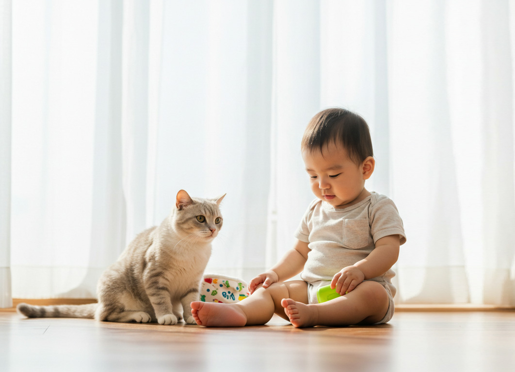 赤ちゃんや猫